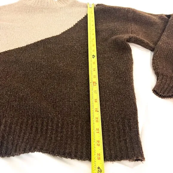 Mock Neck Color Block Sweater