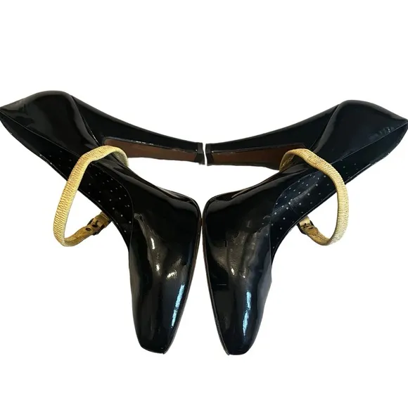 Moschino Cheap and Chic Black Patent Leather Mary Jane Pumps, Sz EU 40