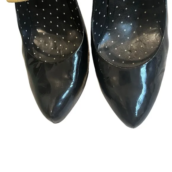 Moschino Cheap and Chic Black Patent Leather Mary Jane Pumps, Sz EU 40