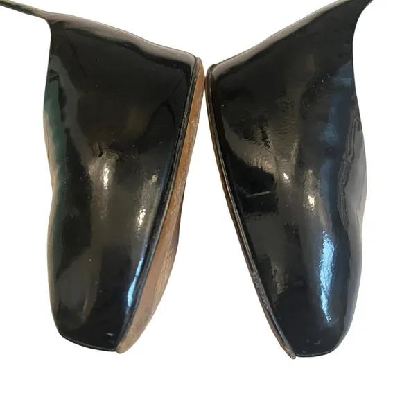 Moschino Cheap and Chic Black Patent Leather Mary Jane Pumps, Sz EU 40