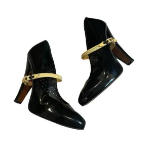 Moschino Cheap and Chic Black Patent Leather Mary Jane Pumps, Sz EU 40
