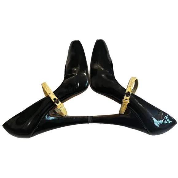 Moschino Cheap and Chic Black Patent Leather Mary Jane Pumps, Sz EU 40
