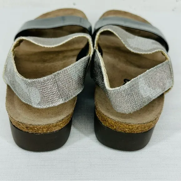 Munro Pisces Size 7 SS Metallic Camo Slingback Sandals