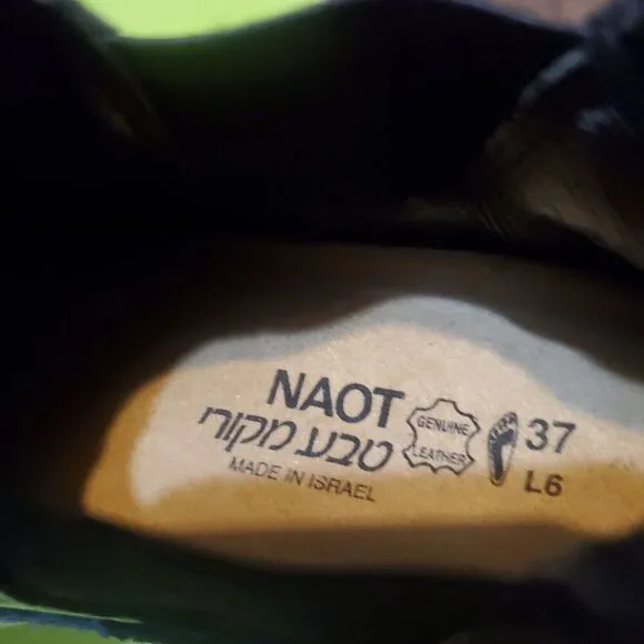 NAOT Slip on Leather Women’s Clogs Booties Wedge Shoes size 38 Autumn Fall