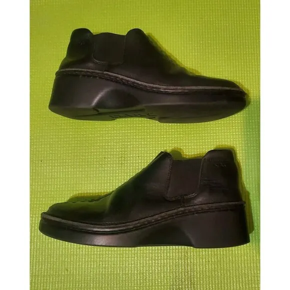 NAOT Slip on Leather Women’s Clogs Booties Wedge Shoes size 38 Autumn Fall