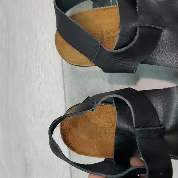Naot Womens Ankle Leather Heels Sandals shoes sz 39/8