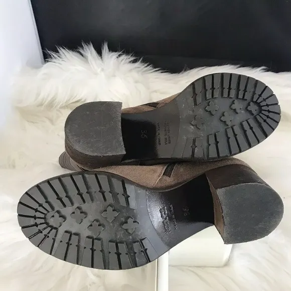 Napoleoni Boots Made in Italy Brown Block Heel SB2