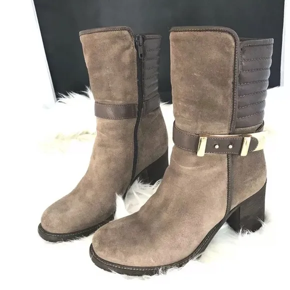 Napoleoni Boots Made in Italy Brown Block Heel SB2