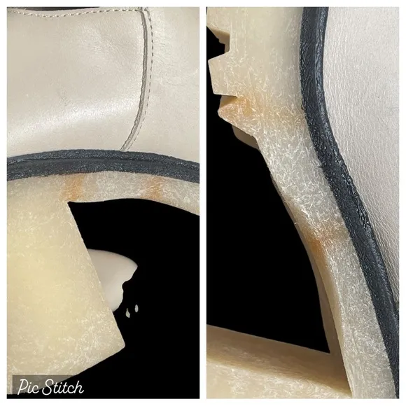 NEW 38/8Free People JesseCutout Ankle Boots Leather Off-White Lug Sole Strapp