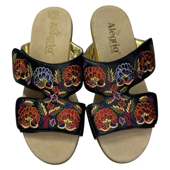 NEW Alegria LIN Black Needles and Pins Sandal womens shoes US 8/8.5 / EU 38 boho