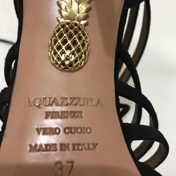 New Aquazzura Roma Suede Heel Size 37