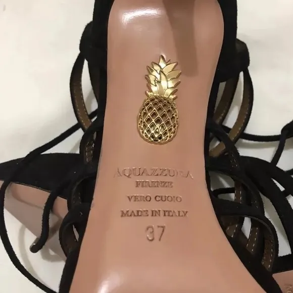 New Aquazzura Roma Suede Heel Size 37