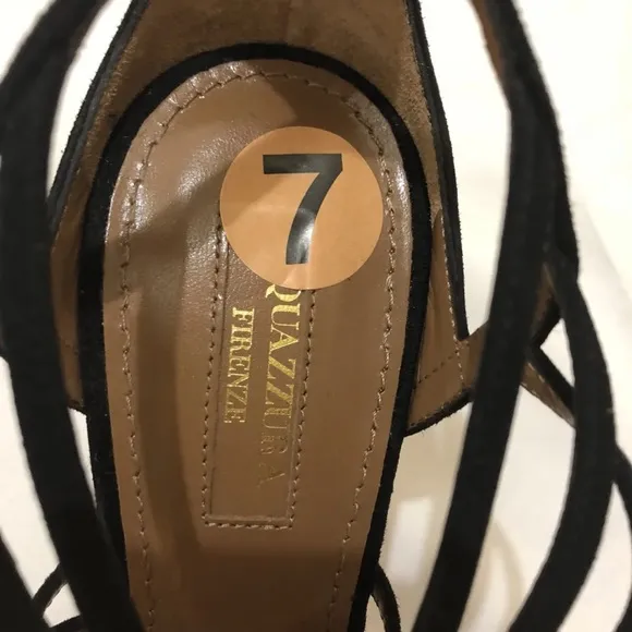 New Aquazzura Roma Suede Heel Size 37