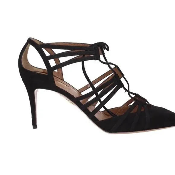 New Aquazzura Roma Suede Heel Size 37