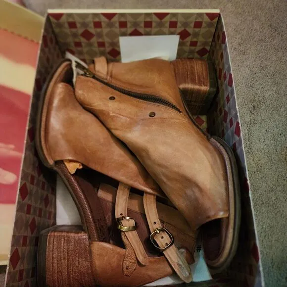 New A.S.98 Naldo Camel Fango Tan sandals 41 10 adorable unique as98 as98