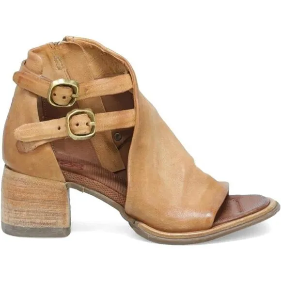 New A.S.98 Naldo Camel Fango Tan sandals 41 10 adorable unique as98 as98