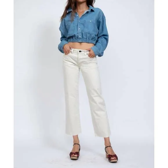 NEW ASKK NY low rise straight leg jeans in sand