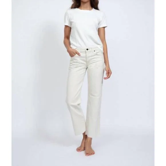 NEW ASKK NY low rise straight leg jeans in sand