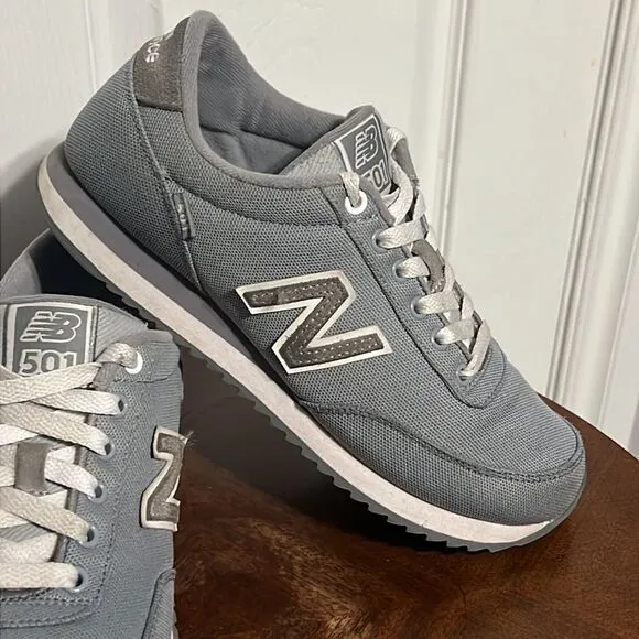 🔥🔥NEW BALANCE 501 Running Shoes Gray - Women Sz 8 - EXCELLENT Condition
