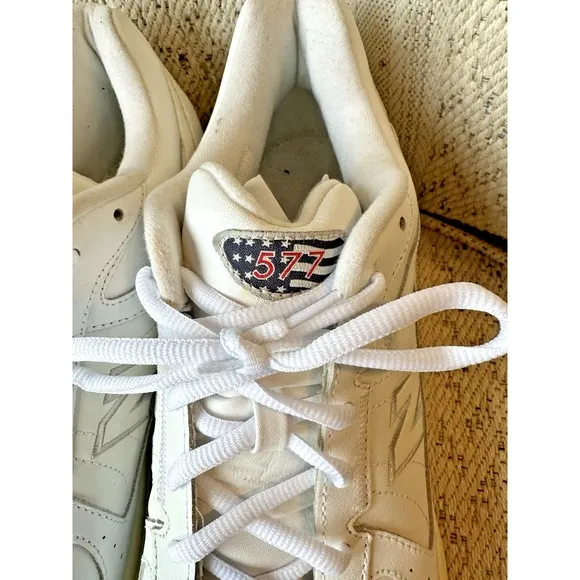 New Balance Mens 577 USA 577MW White Casual Shoes Sneakers Size 14 D