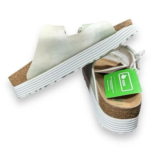NEW Birkenstock Women's Size 9 Arizona Grooved Vegan Platform Papillio Sandals