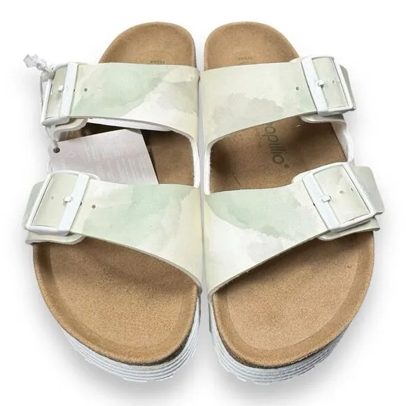 NEW Birkenstock Women's Size 9 Arizona Grooved Vegan Platform Papillio Sandals