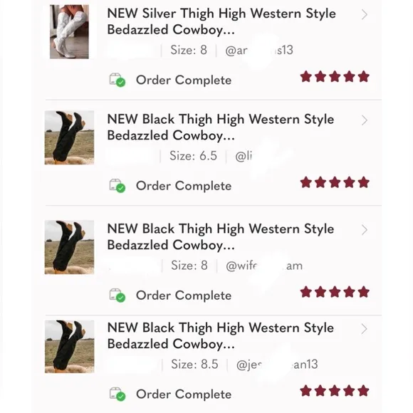 NEW Black Thigh High Western Style Bedazzled CowboyBoots