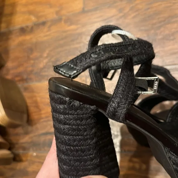 NEW! Chase &amp; Chloe Black Lorelie Platform Heeled Sandal - Size 8