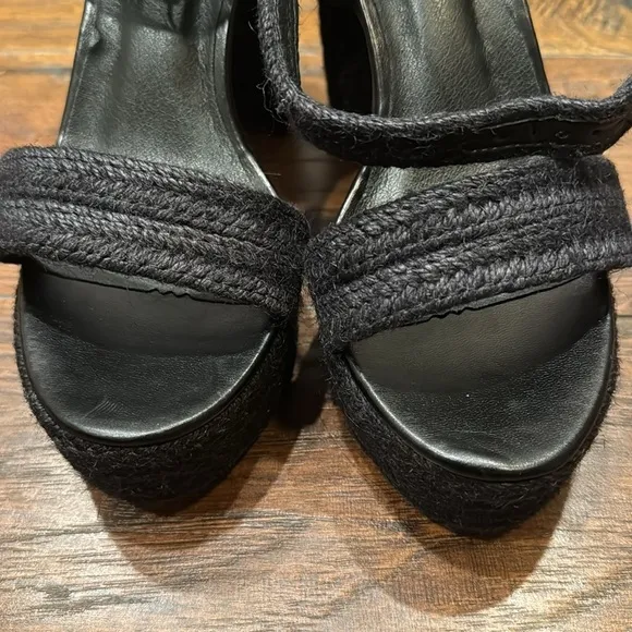 NEW! Chase &amp; Chloe Black Lorelie Platform Heeled Sandal - Size 8