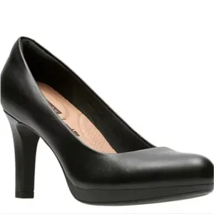 New Clark's Collection AMBYR Joy black leather high heel business size 8 NWT