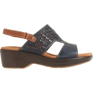 NEW Clarks Tuleah Sun Wedge Sandals - Leather For Women in Navy Leather  253