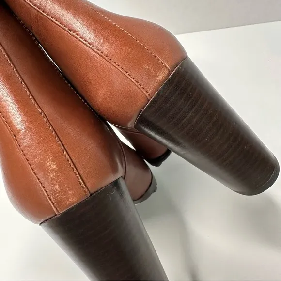 NEW Coach Odelle Sydney Leather Ankle Boots Block Heel