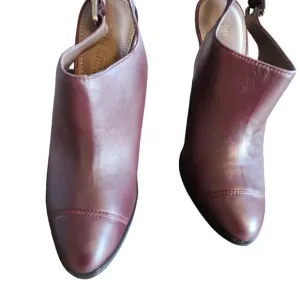 New Colin Stuart Shoes Women's Size 8 Brown Leather Block High Heel Pointed Toe