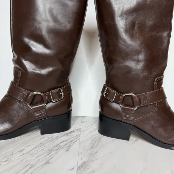 New! Dolce Vita Evi Brown Leather Harness Boot 8 1/2