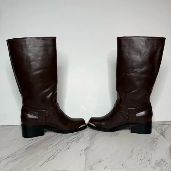 New! Dolce Vita Evi Brown Leather Harness Boot 8 1/2