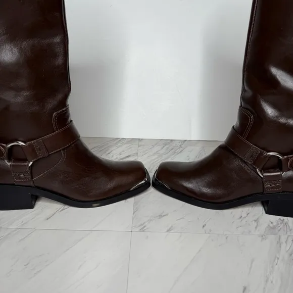 New! Dolce Vita Evi Brown Leather Harness Boot 8 1/2