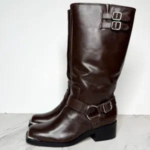 New! Dolce Vita Evi Brown Leather Harness Boot 8 1/2
