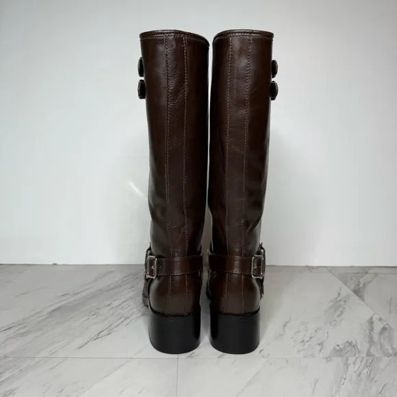 New! Dolce Vita Evi Brown Leather Harness Boot 8 1/2