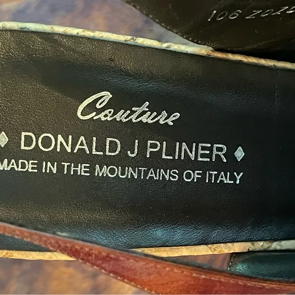 NEW Donald J Pliner Couture Brown Wedge Heels
