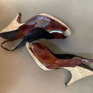 NEW Donald J Pliner Couture Brown Wedge Heels