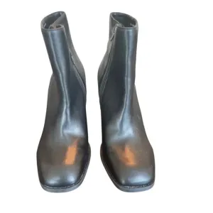 New DV by Dolce Vita Rupert  3&quot; Wedge Side Zip Vegan Leather Boot Women's 8