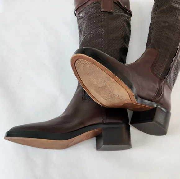 New! || FRANCO SARTO || Colt, knee high, riding boot, brown, leather, sz 9.5