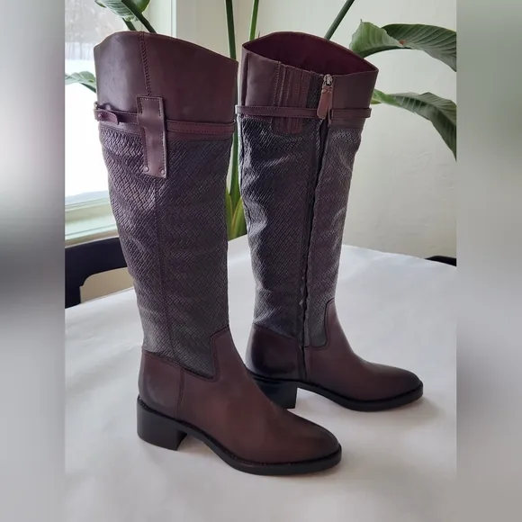New! || FRANCO SARTO || Colt, knee high, riding boot, brown, leather, sz 9.5