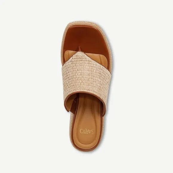 NEW FRANCO SARTO Ferrara Heeled Sandals :natural for women 253