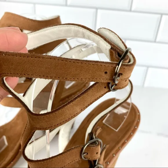 NEW! Freda Salvador Suede Gladiator Heel Sandals