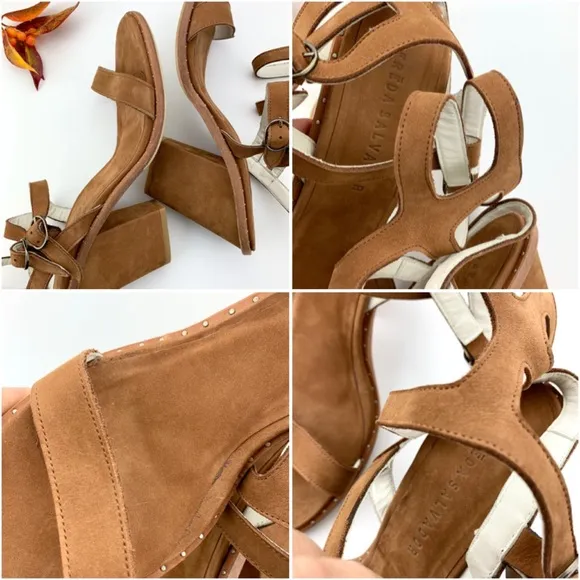 NEW! Freda Salvador Suede Gladiator Heel Sandals
