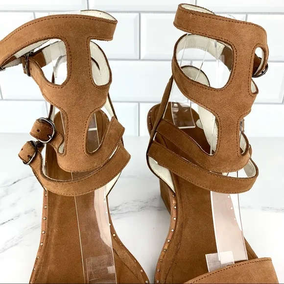 NEW! Freda Salvador Suede Gladiator Heel Sandals