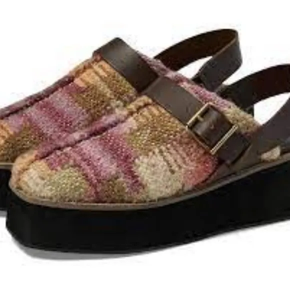 new FREE PEOPLE Astrid Platform Mules / Mulberry Mix 492M0