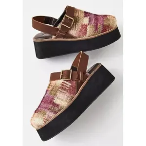 new FREE PEOPLE Astrid Platform Mules / Mulberry Mix 492M0