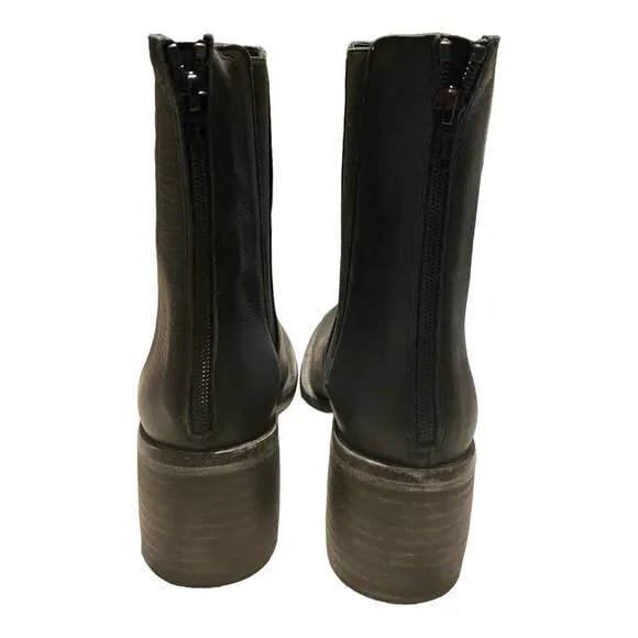 NEW Free People Essential Chelsea Metallic Boots 9.5  Zip Block Heel